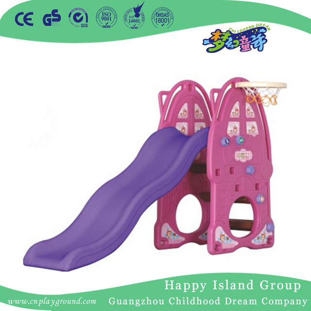 Pink Rabbit Children Plastic Small Playground Slide With Swing (ML-2014006))