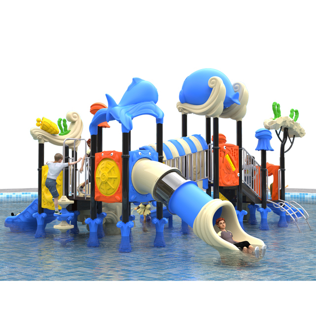 Small Spindrift Water Kids Playground Plastic Water Park Slides From Manufacturer HKDLS-3701