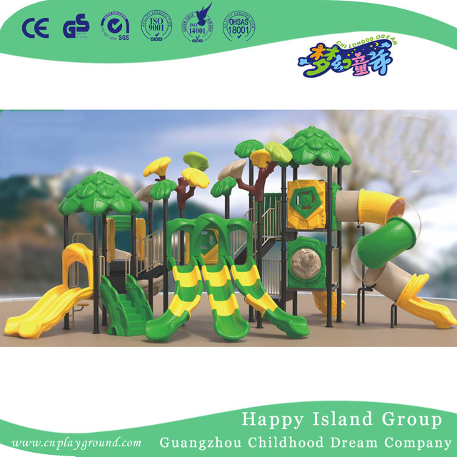 School Middle Toddler Tree House Slide Playground (1914801)
