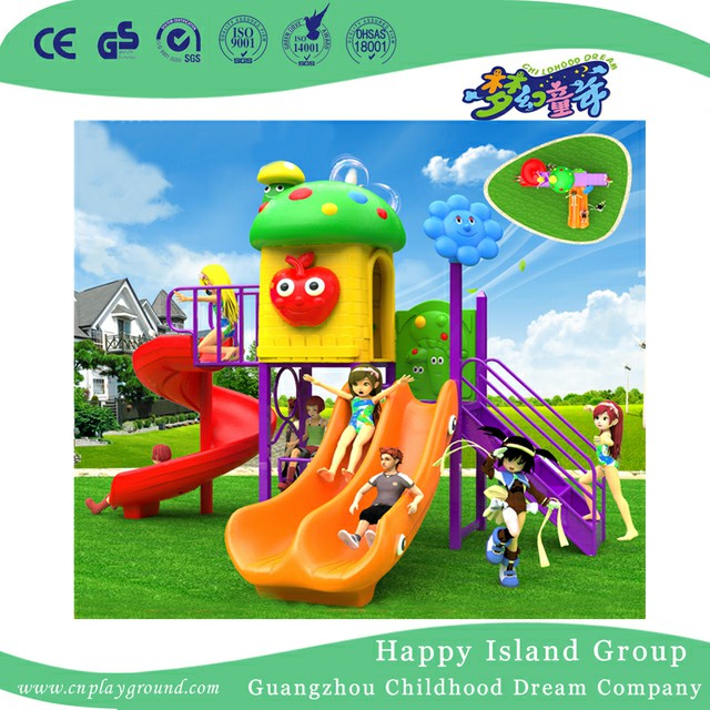 Cartoon Mushroom Children Playground With Double Slide (BBE-A8)