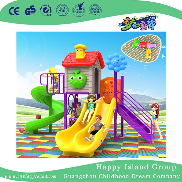Outdoor Colorful Children Small Slide and Swing Combination Set (BBE-A1)