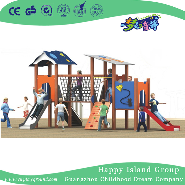 Small Green Car PE Board Combination Slide Toddler Playground (1920402)