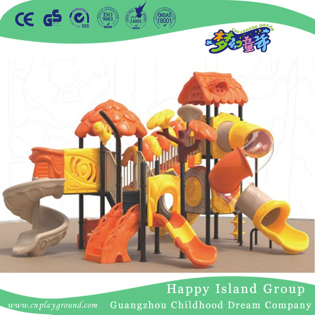 Preschool Commercial Children Plastic Slide Tree House Playground (1916603)