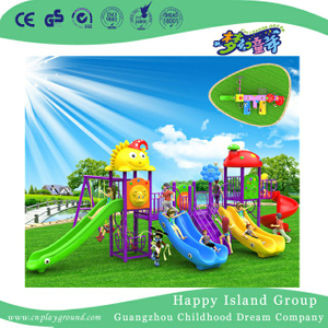 Cartoon Plastic Slide Children Playground For Garden (BBE-A69)