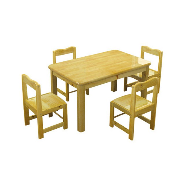 Round school wooden table in different colors
