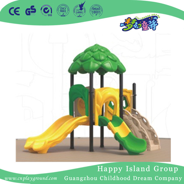 Outdoor Children Plastic Slide Tree House Playground (1914901)