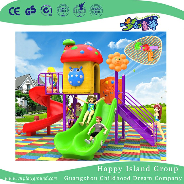 Cartoon Mushroom Children Playground With Double Slide (BBE-A8)