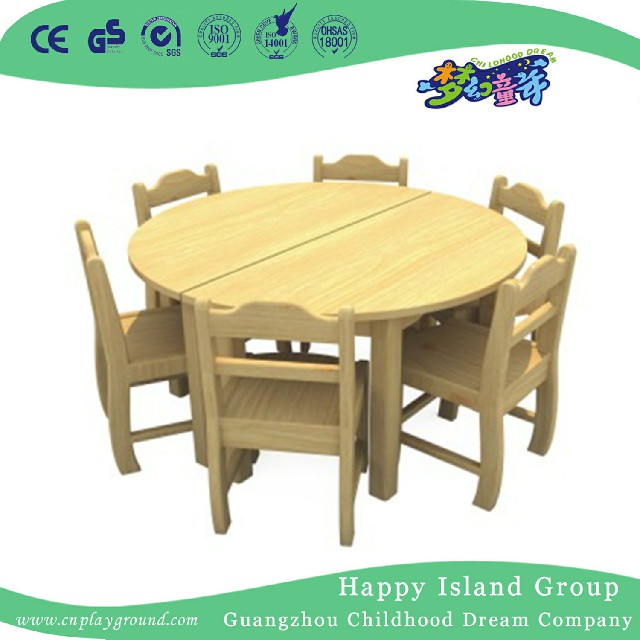 Kindergarten Small Type Children Wooden Round Table (19A4402)