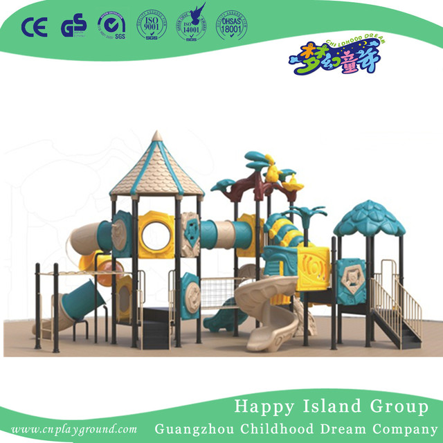 Children Play Plastic Slide Tree House Playground (1915902)