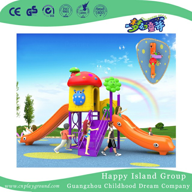 Outdoor Colorful Lovely Double Slide Children Playground (BBE-A18)