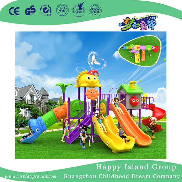Outdoor Cartoon Plastic Slide Combination Children Playground (BBE-A71)