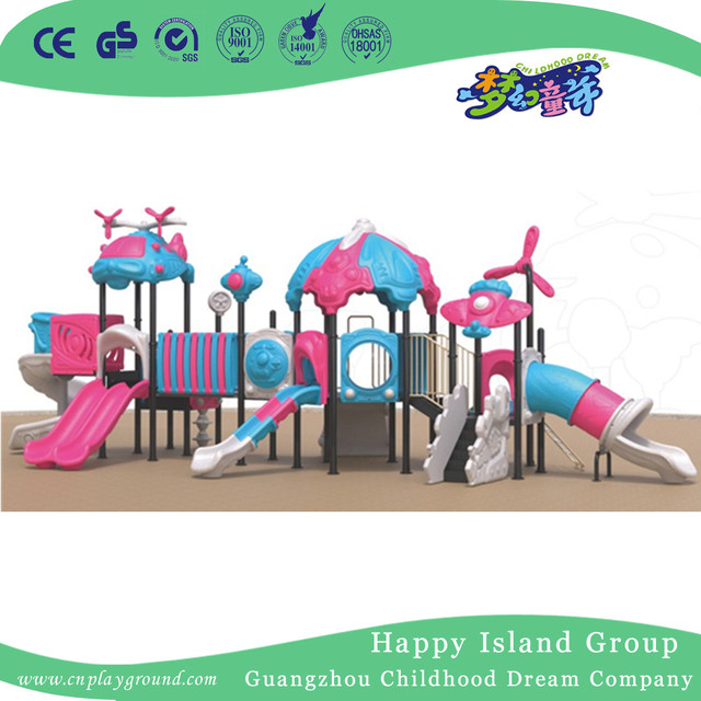 Outdoor Middle Pink Machine Sea Sky Series Toddler Slide Playground (1914102)
