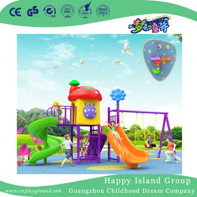 Outdoor Little House Children Playground With Double Slide (BBE-A4)