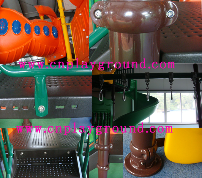 outdoor playground detail materials+8615989279205 OPE details-ttl-logoed-户外滑梯产品细节