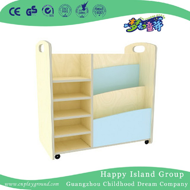 Kindergarten Wooden Shelf For Drawing Paper Cabinet (HJ-4404)
