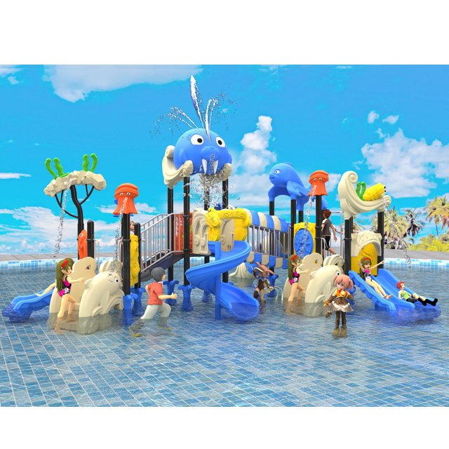 Small Spindrift Water Kids Playground Plastic Water Park Slides From Manufacturer HKDLS-3701