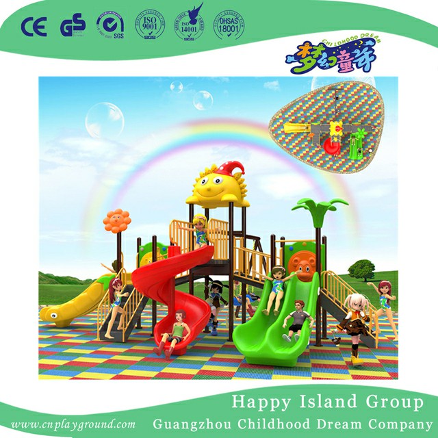High Quality Cartoon Cylinder Slide Children Playground (BBE-B33)