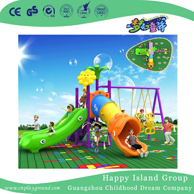 Eco Friendly Kids Slide And Swing Combination Set For Garden (BBE-A70)