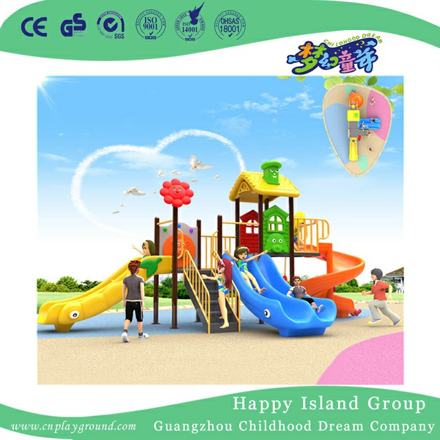 Outdoor Cartoon Plastic Slide Combination Children Playground (BBE-A71)