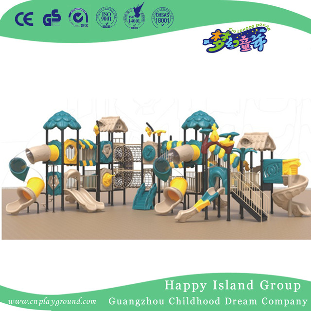 Middle Unique Children Plastic Slide Tree House Playground (1915801)