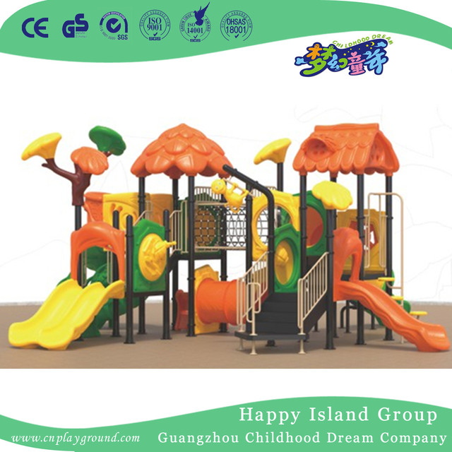Simple Children Slide Tree House Playground Equipment (1915603)