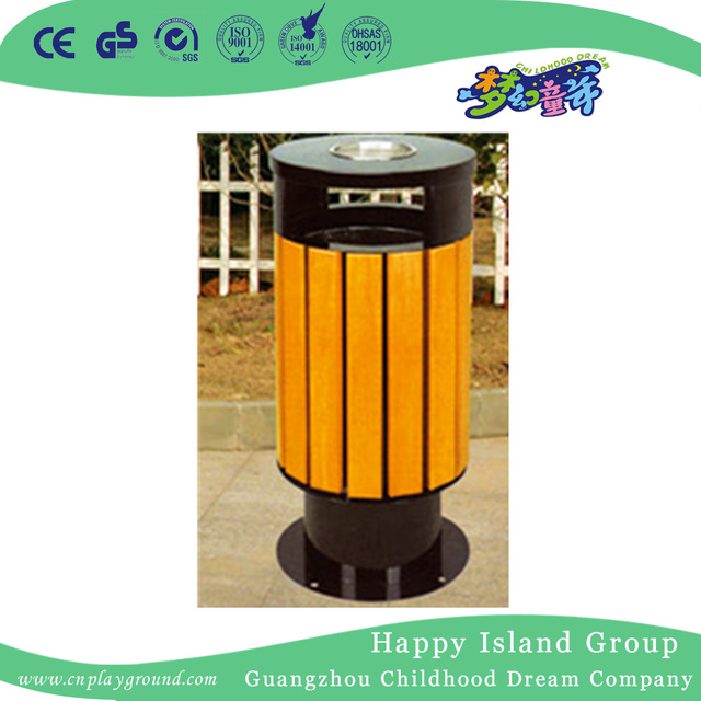Simple High Quality Round Wooden Trash Can (HHK-15105)
