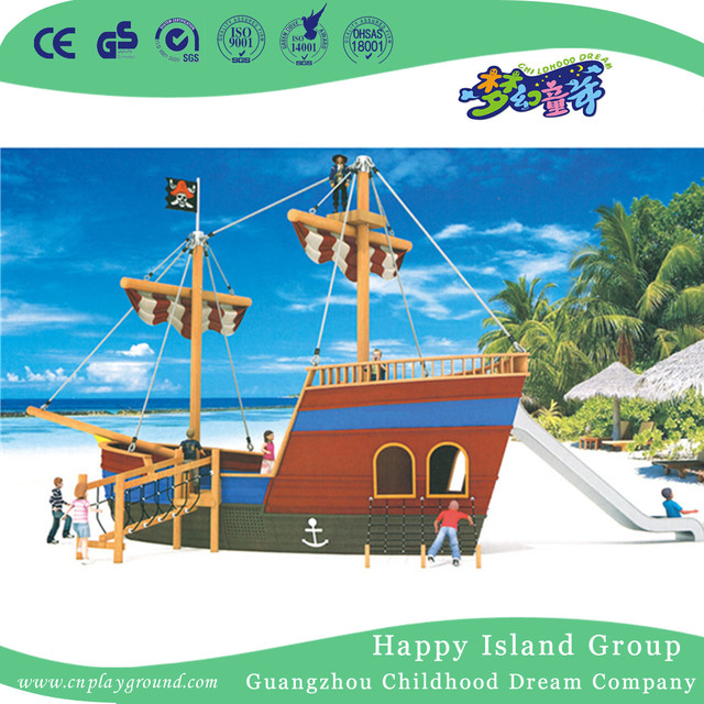 Park Outdoor Pirate Ship Playground With Climbing Equipment (HHK-5501)