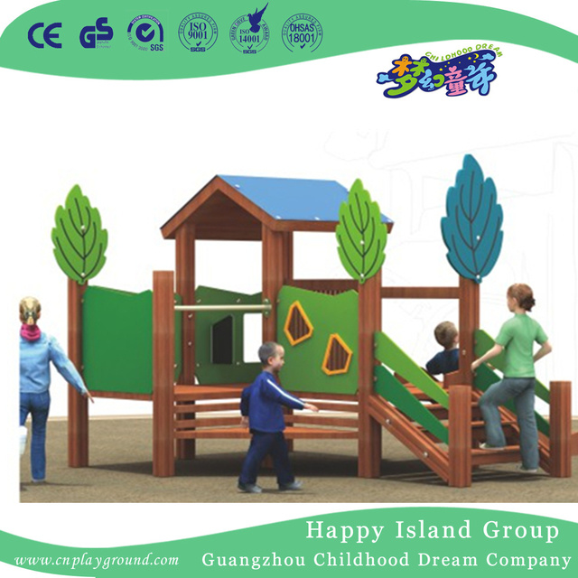 Small Green Car PE Board Combination Slide Toddler Playground (1920402)