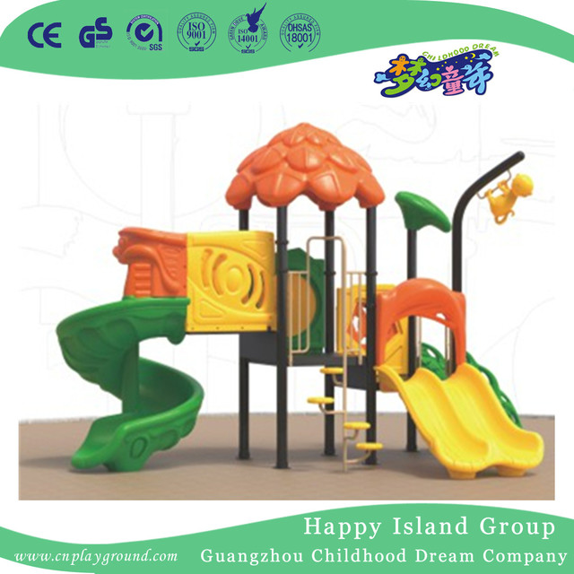 Amusement Park Large Plastic Slide Tree House Playground (1915402)