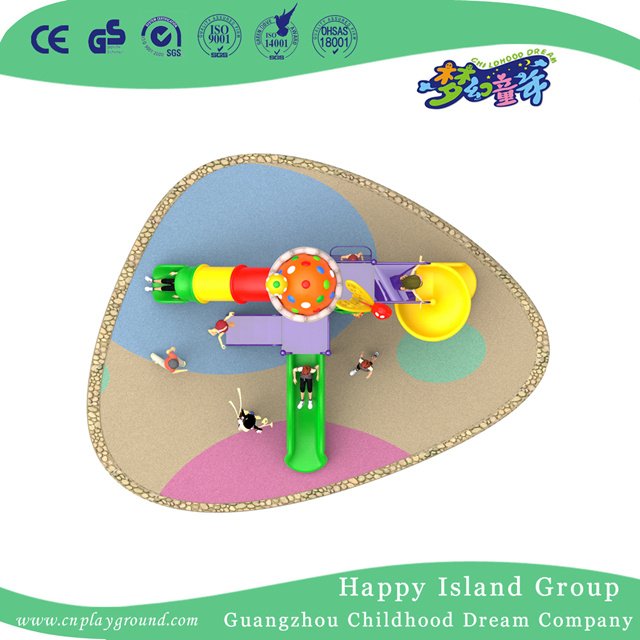 New Design Outdoor Children Mushroom House with Butterfly Slide Playground Equipment (H17-A2)