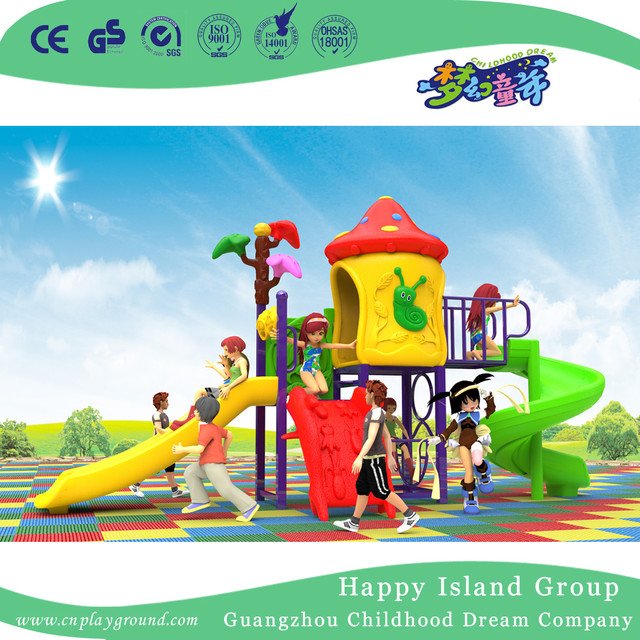 New Outdoor Small Children Mushroom House Playground Equipment with Animal Ladder (H17-A15)
