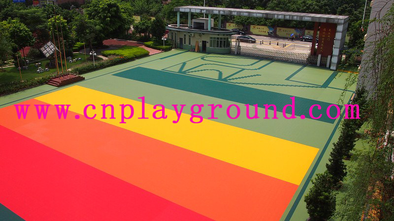 New style playground suspension assembly soccer field mat