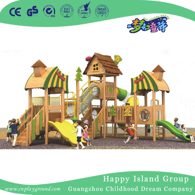 Outdoor Commercial Large Wooden Playhouse Playground (1907102)