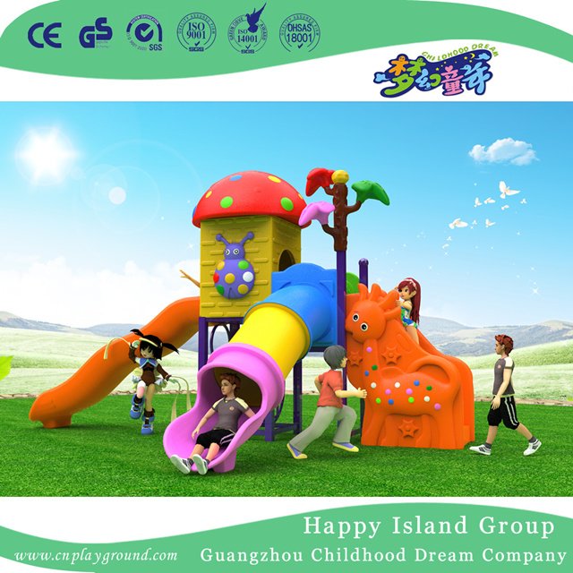  New Design Outdoor Mini Mushroom House Children Playground Equipment with Cartoon Animal (H17-A6)