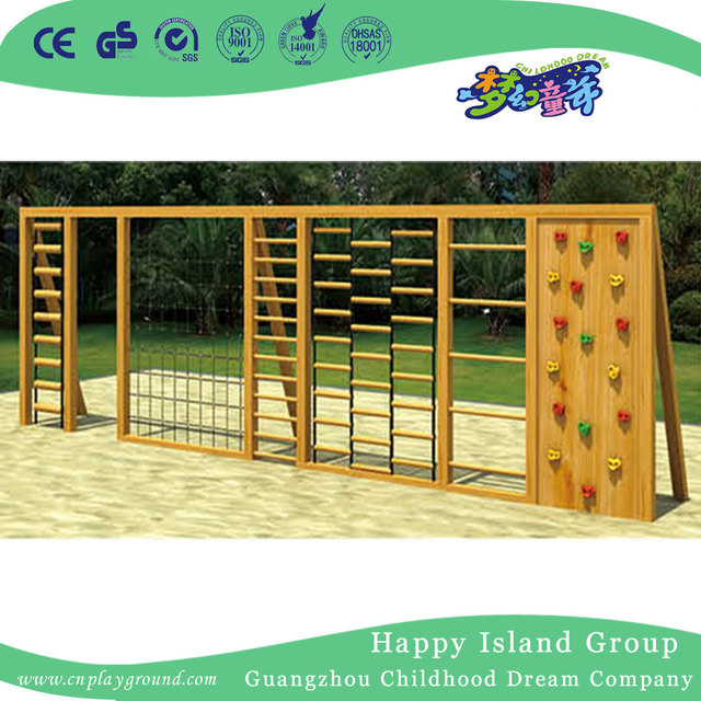 Outdoor Wooden Bridge Gym Children Frames Playground equipment (HF-17402)