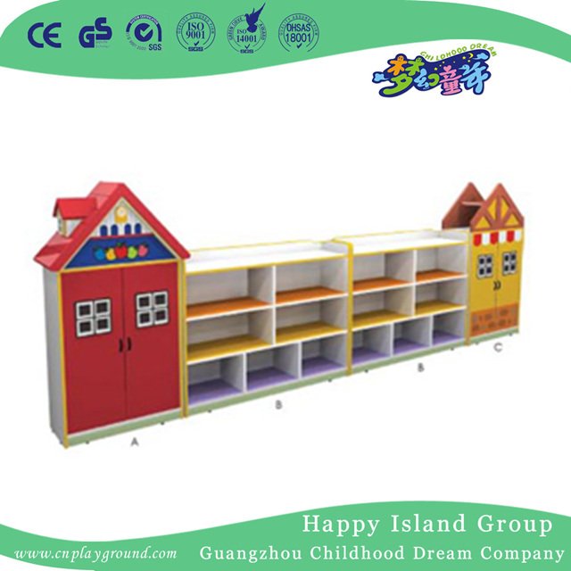  Nursery School Cartoon Mickey Toddler Play Toy Wood Storage Units (M11-08402)