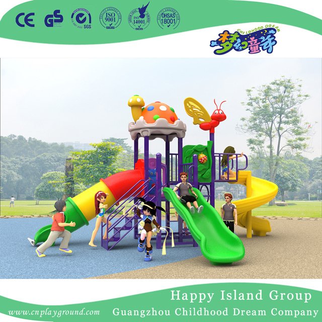 New Design Outdoor Children Little Animal Playground Equipment with Double Slide (H17-A8) 