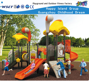 Outdoor Hat Feature Children Tree House Galvanized Steel Playground Equipment for Backyard (HF-14501)
