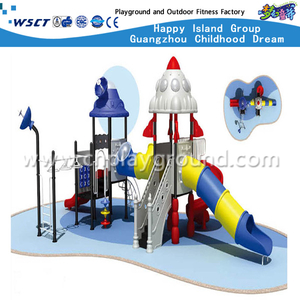 Small Outdoor Simple Children Outer Space School Galvanized Steel Playground for Sale (A-01401)