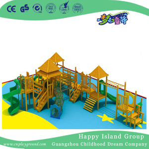 Kindergarten Outdoor Wooden Slide Combination Playground for Kids Play (HF-17201)