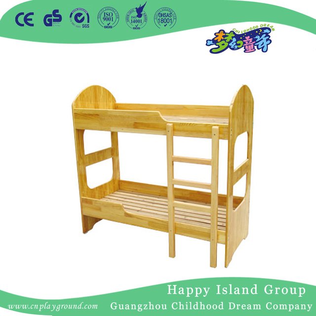 Children Rustic Wooden School Bunk Bed with Stair (HG-6506)