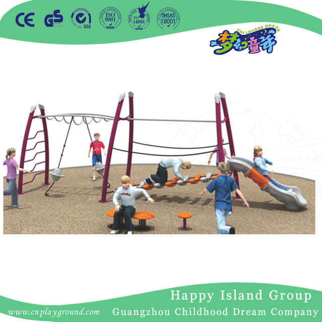 Outdoor Green Climbing Combination Frame Playground For Park (1917702)