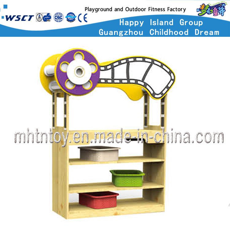 School Solid Wooden Kids Role Play Shelf Cabinet (HF- 08201)