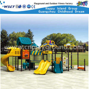 Outdoor Children Plastic Outer Space Galvanized Steel Playground (HA-04801) 