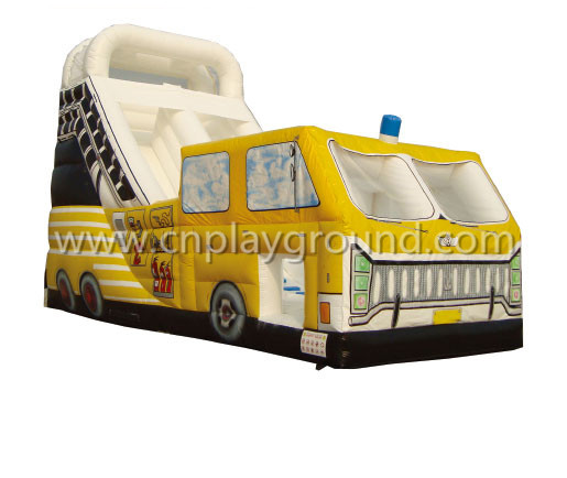 For School and Mall Yellow Car Inflatable Bouncy Slide (HD-9405) www.cnplayground.com