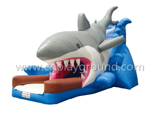 13. Outdoor Shark Design Inflatable Slide for Children Adventure (HD-9502) www.cnplayground.com