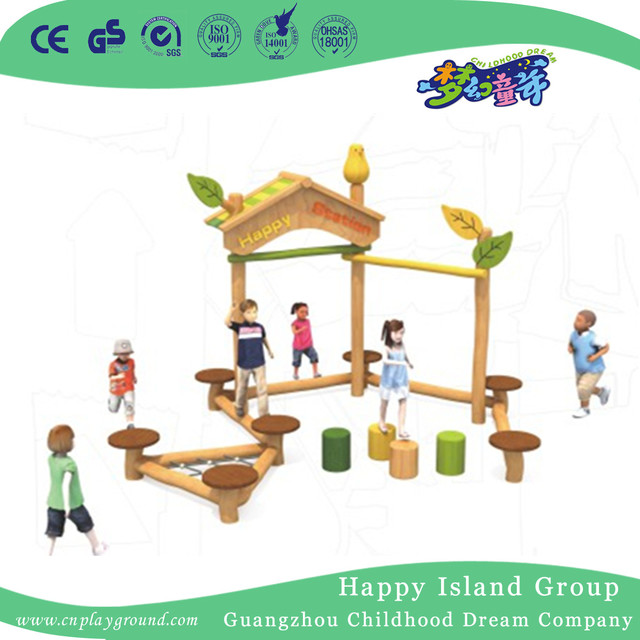 Large Outdoor Wooden Combination Playhouse Playground With Slide (1907501)