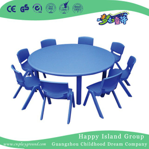 School Children Blue Classical Plastic Round Table (HG-5104)