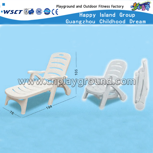 White Foldable Plastic Leisure Beach Chair (M11-13708-S)