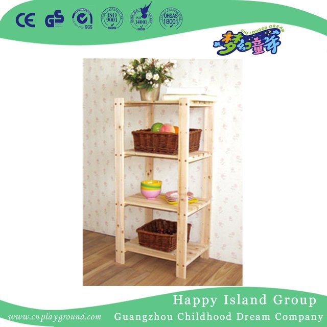 School Rustic Wooden Flower Display Shelf (HG-4110)